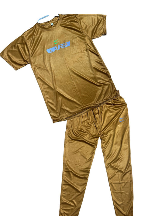 Men Summer Tracksuit Mustard