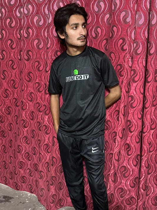 Men Summer Tracksuit Black