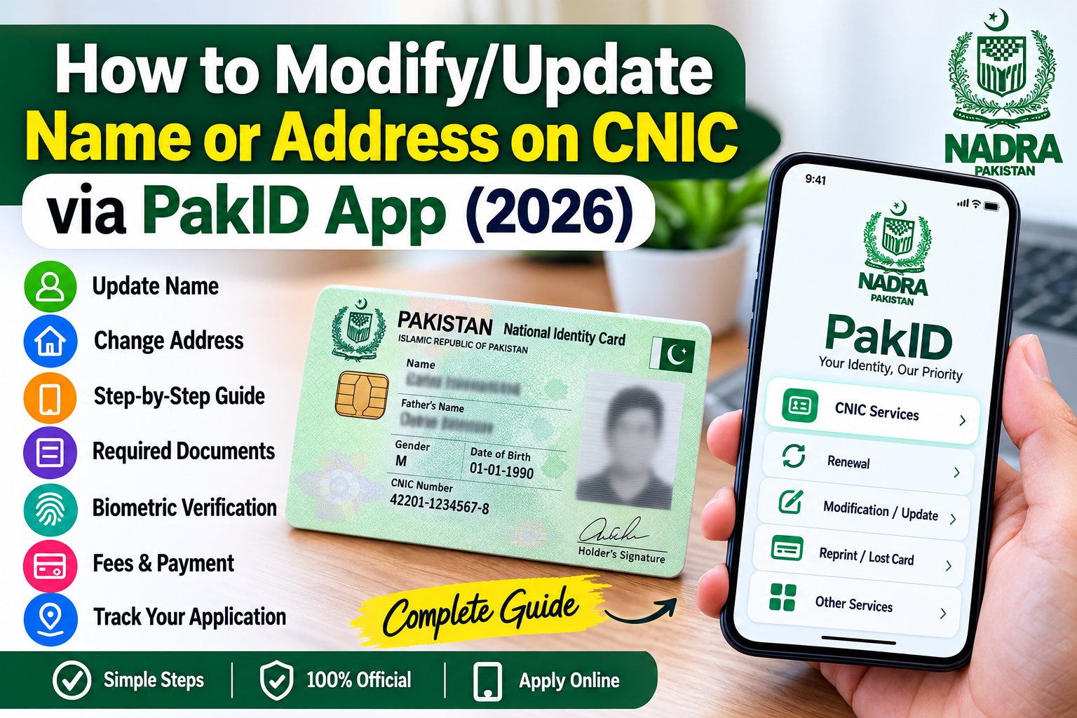 CNIC NAME & ADDRESS UPDATE